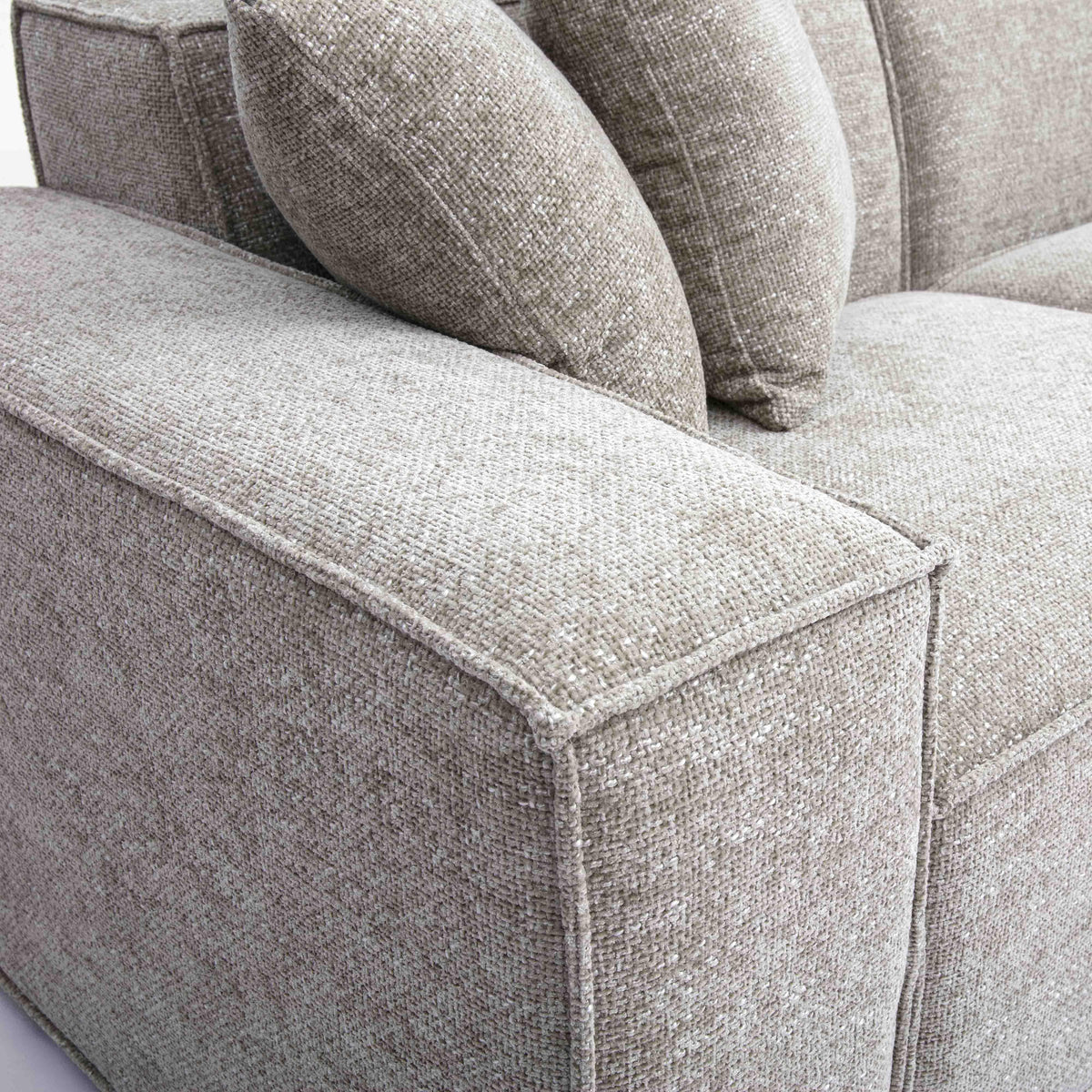 Mindy Taupe Performance Chenille Basketweave Modular Sectional by TOV Furniture – photo 5 of 6