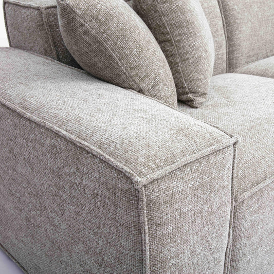 Mindy Taupe Performance Chenille Basketweave Modular Sectional by TOV Furniture – photo 5 of 6