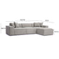 Mindy 4 Piece Chenille Basketweave Modular Sectional by TOV L69319 Sec