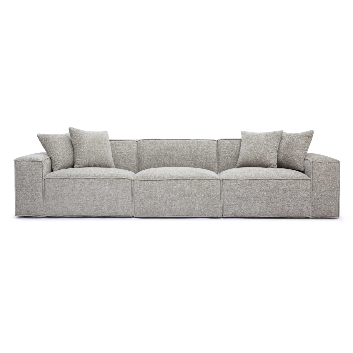 Mindy Taupe Performance Chenille Basketweave Modular Sofa by TOV Furniture – photo 1 of 6