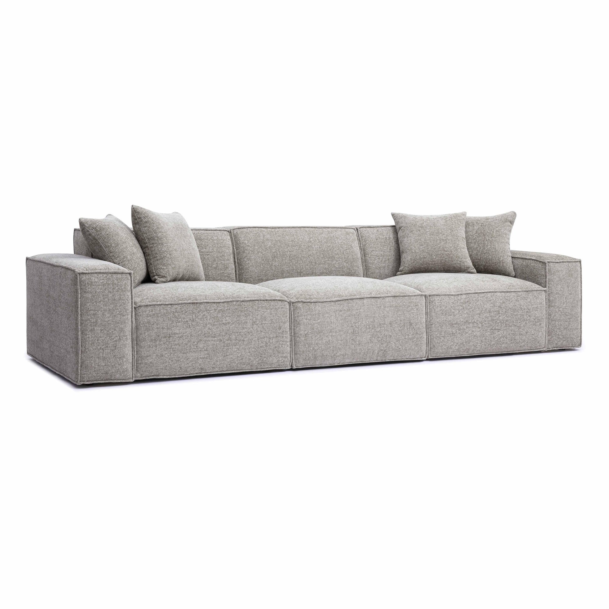Mindy 115 Chenille Basketweave Modular Sofa by TOV L69317 So