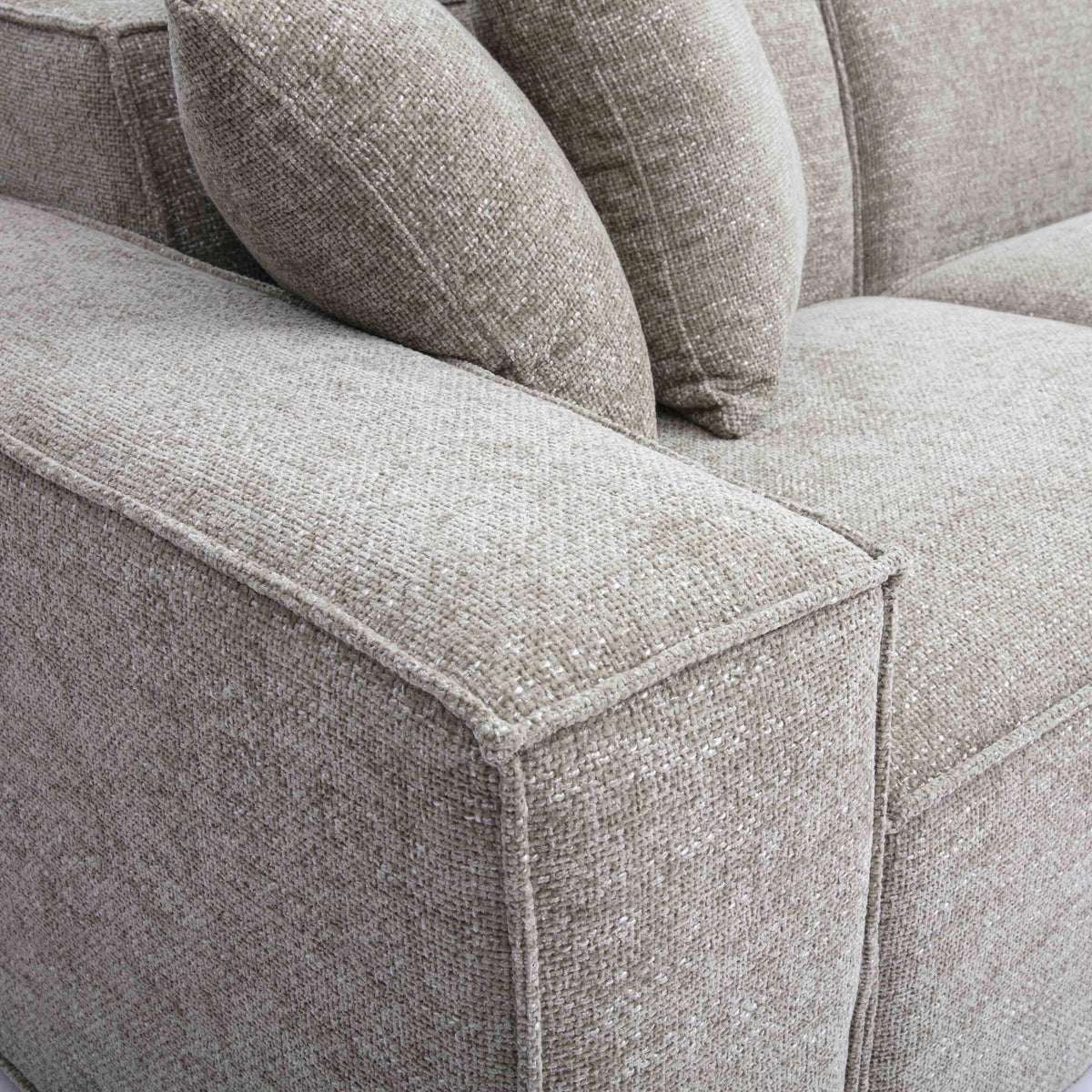 Mindy Taupe Performance Chenille Basketweave Modular Sofa by TOV Furniture – photo 5 of 6