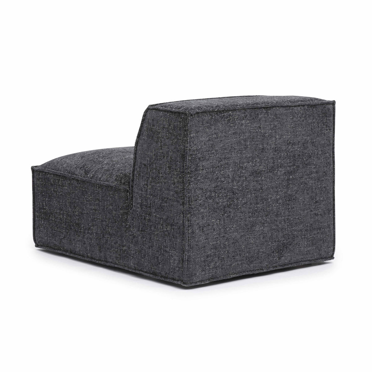 Mindy Performance Chenille Basketweave Modular Armless Chair in Charcoal by TOV Furniture – photo 4 of 6