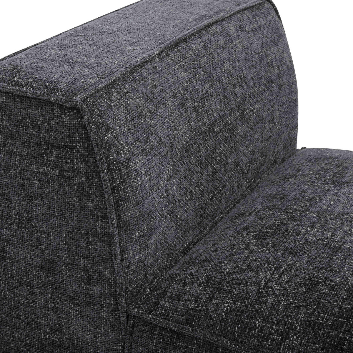 Mindy Performance Chenille Basketweave Modular Armless Chair in Charcoal by TOV Furniture – photo 5 of 6