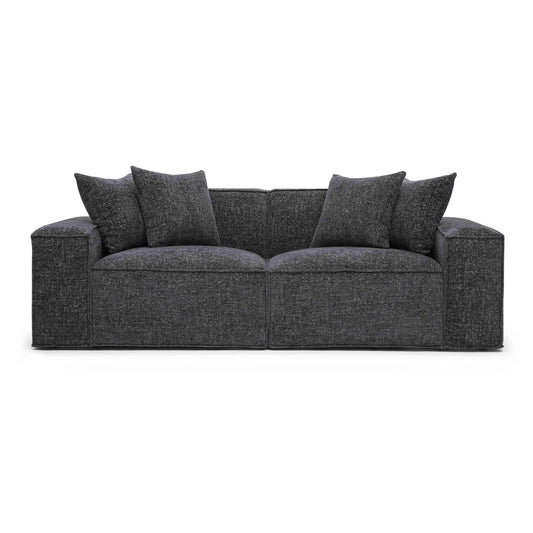 Mindy 84 Chenille Basketweave Modular Loveseat by TOV L69319 Lo