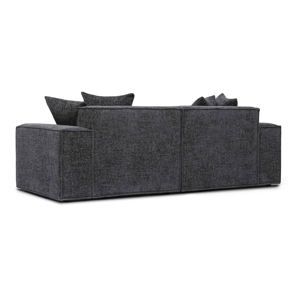 Mindy Charcoal Performance Chenille Basketweave Modular Loveseat by TOV Furniture – photo 4 of 6