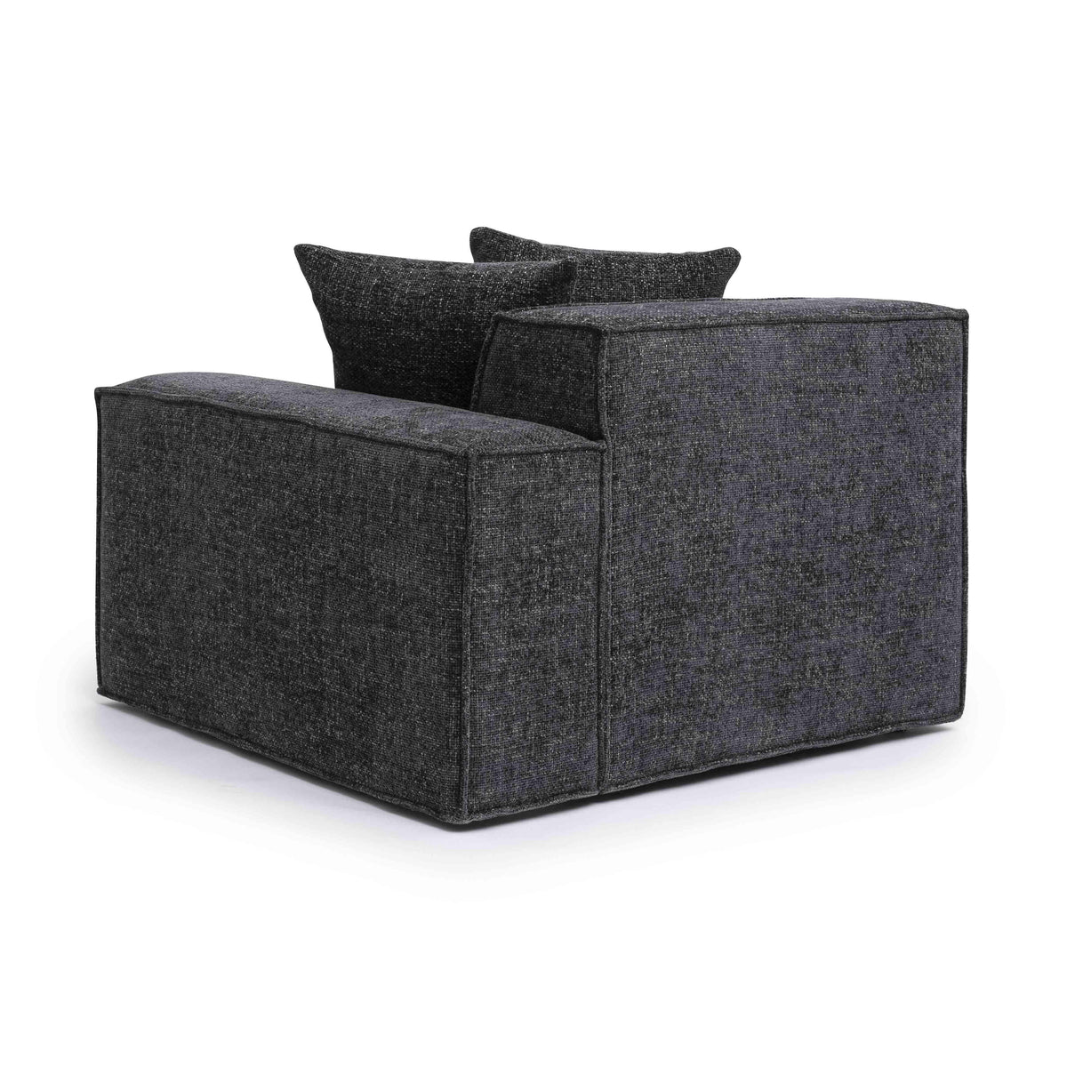 Mindy Performance Chenille Basketweave Modular Corner Chair in Charcoal / RAF by TOV Furniture – photo 4 of 6