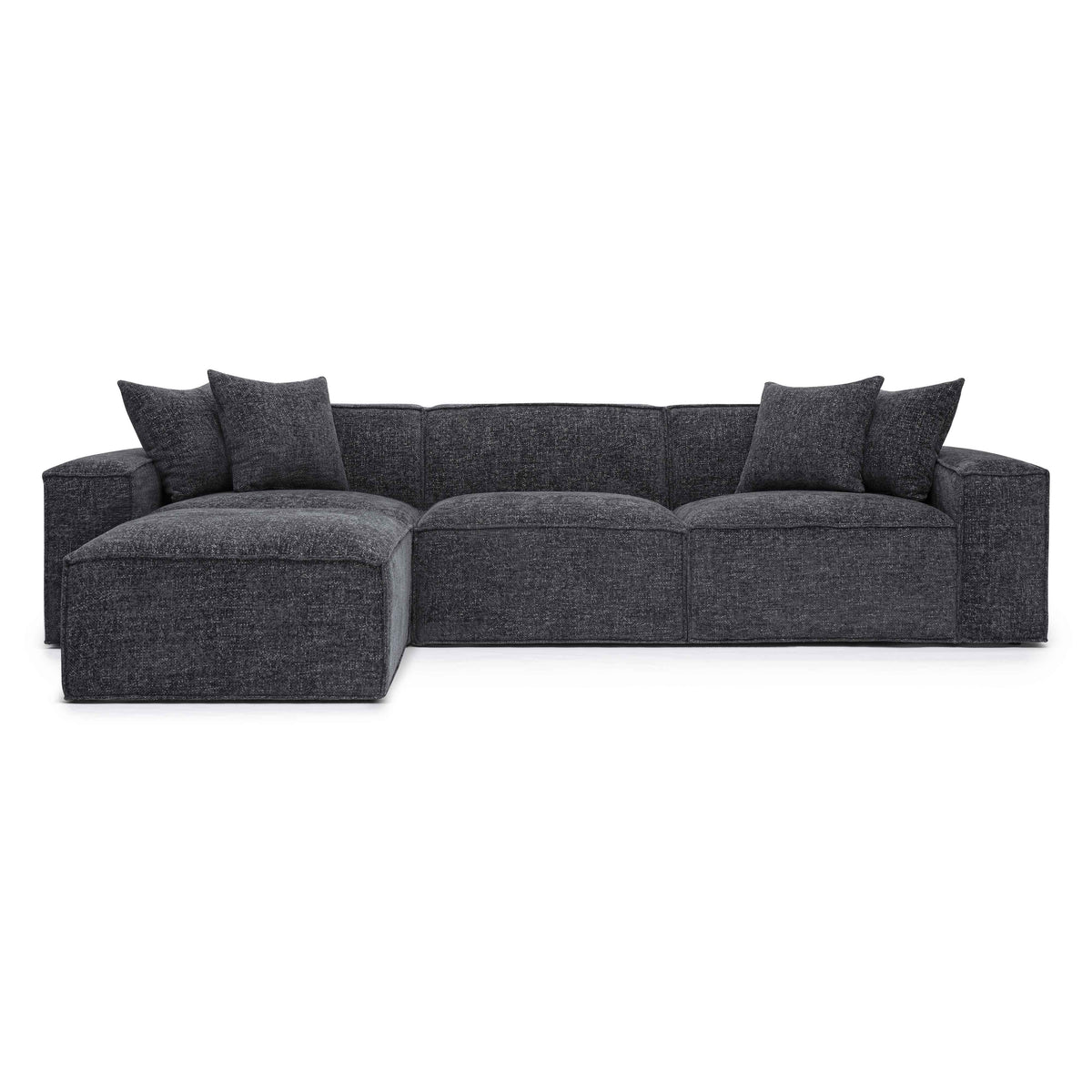 Mindy Charcoal Performance Chenille Basketweave Modular Sectional by TOV Furniture – photo 1 of 6