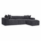Mindy 4 Piece Chenille Basketweave Modular Sectional by TOV L69319 Sec
