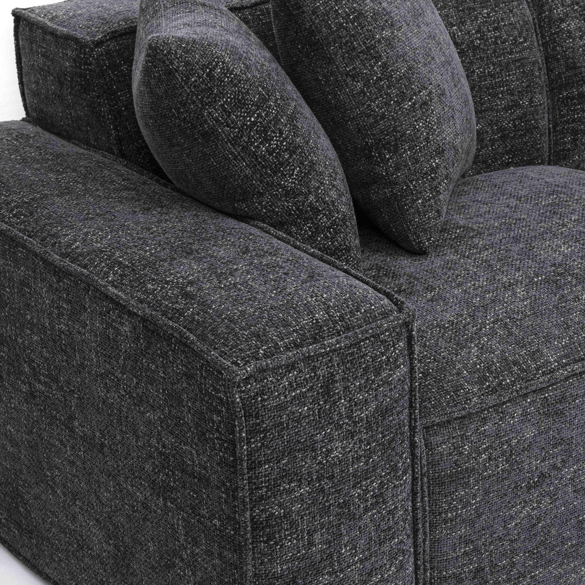 Mindy Charcoal Performance Chenille Basketweave Modular Sectional by TOV Furniture – photo 5 of 6