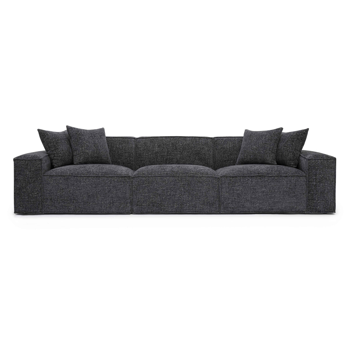 Mindy Charcoal Performance Chenille Basketweave Modular Sofa by TOV Furniture – photo 2 of 6