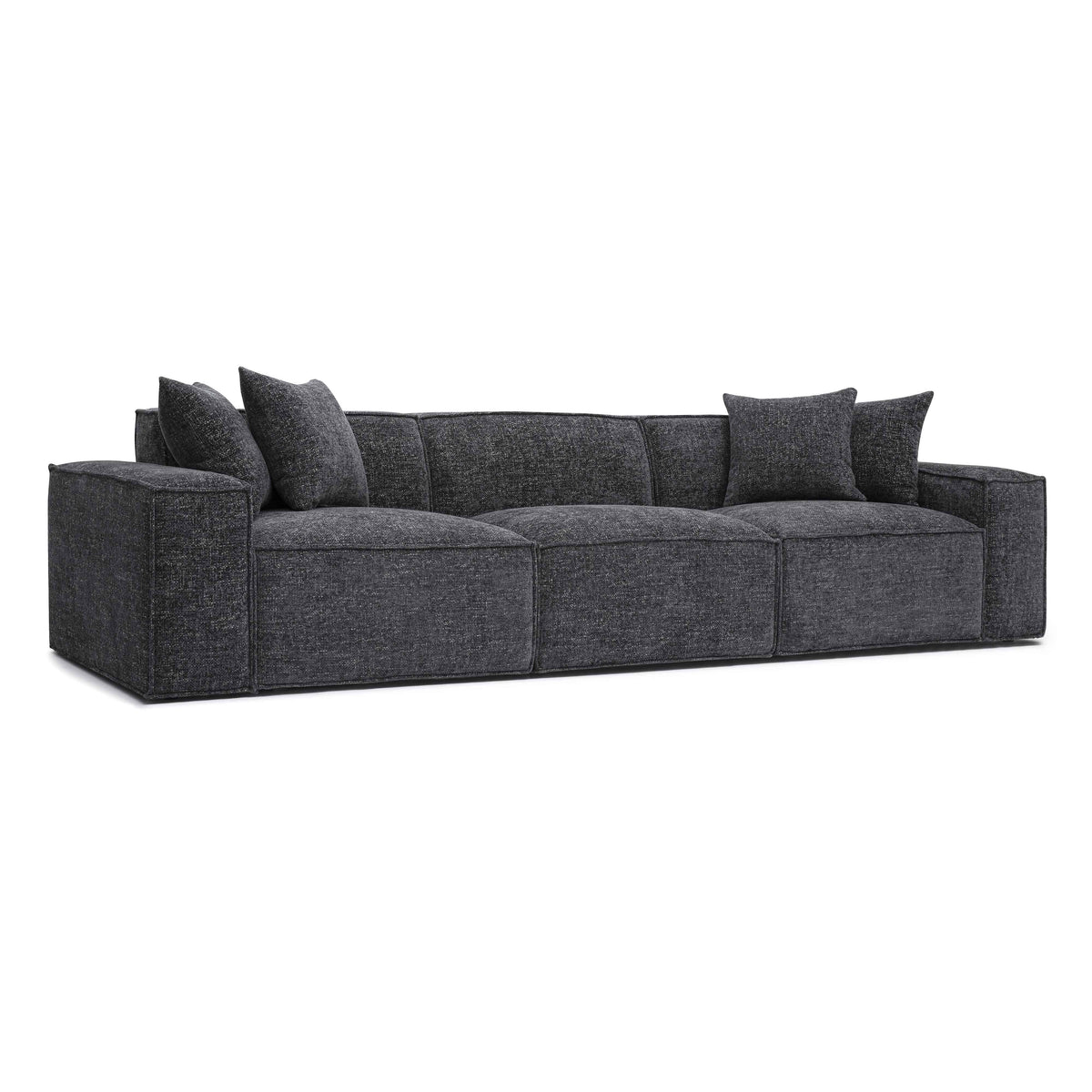 Mindy Charcoal Performance Chenille Basketweave Modular Sofa by TOV Furniture – photo 3 of 6