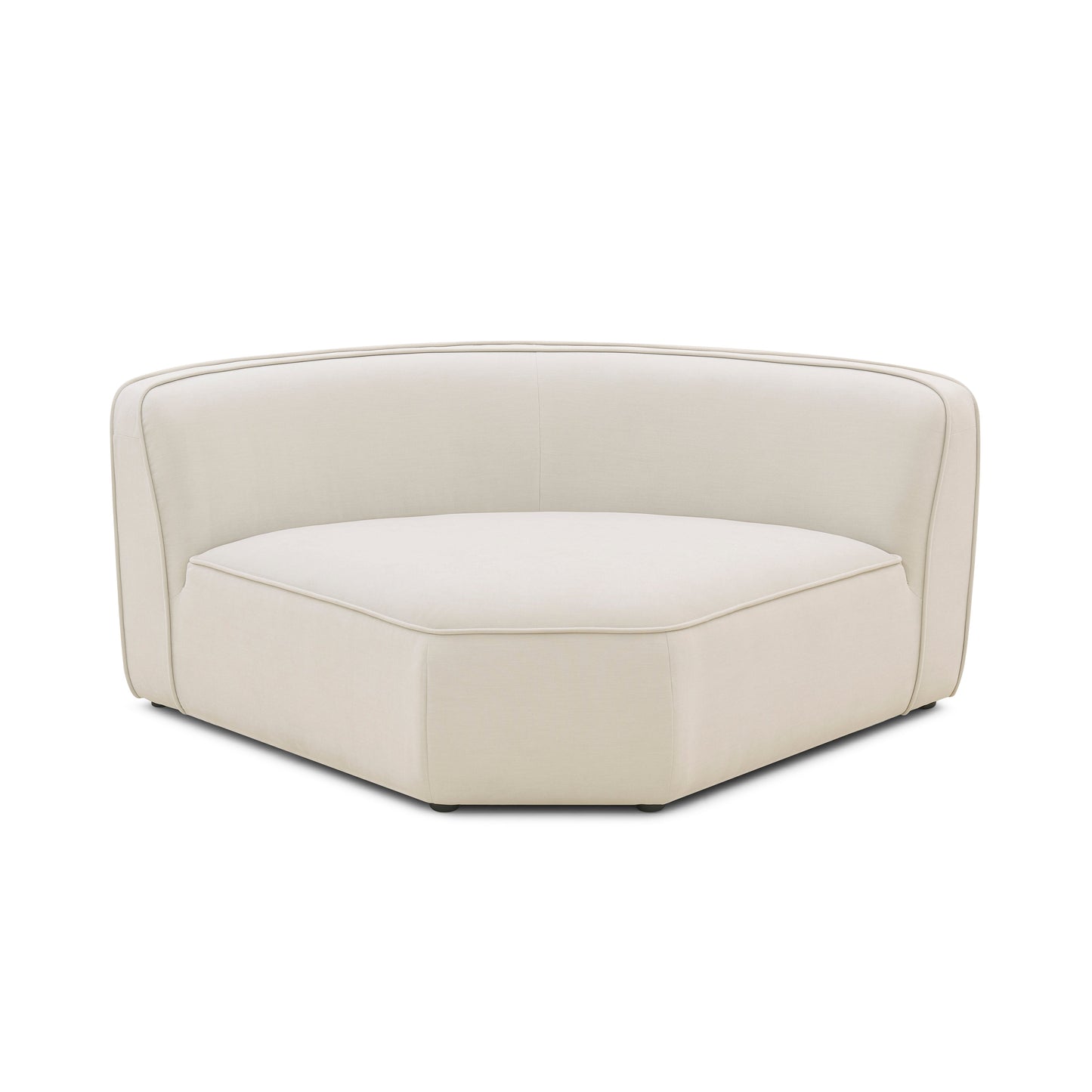 Travie Sand Upcycled Performance Linen Wedge Corner Chair Sand by Tov Furniture