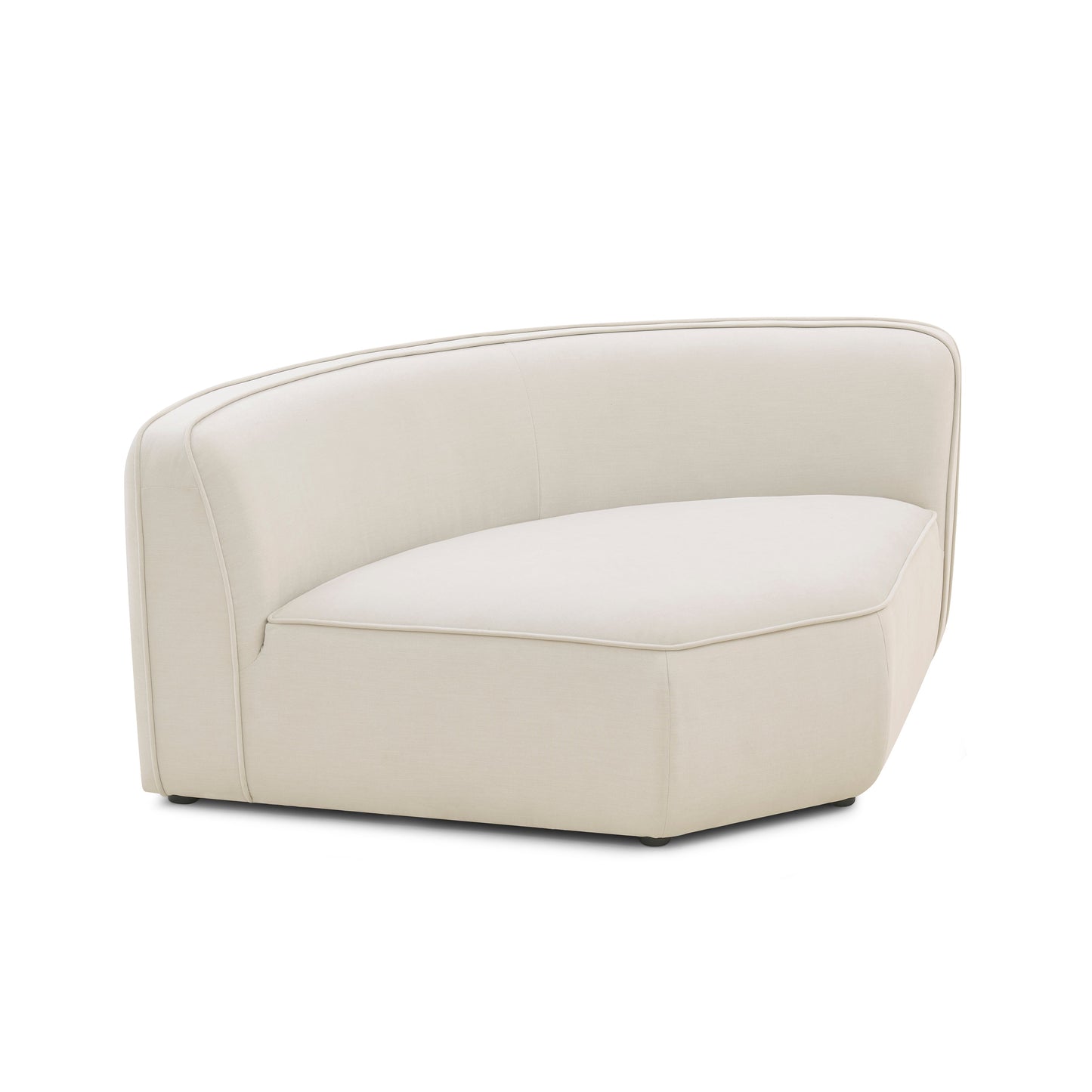 Travie Sand Upcycled Performance Linen Wedge Corner Chair Sand by Tov Furniture
