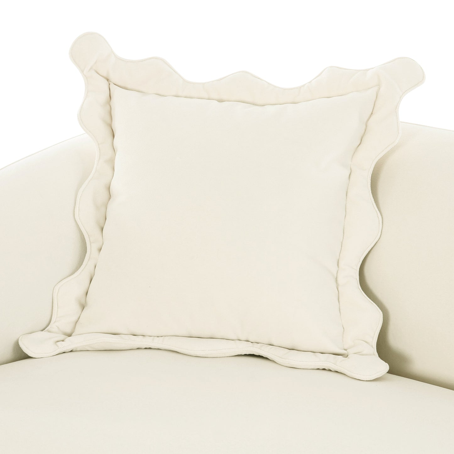 Lou 91" Performance Velvet Sofa Cream by Tov Furniture