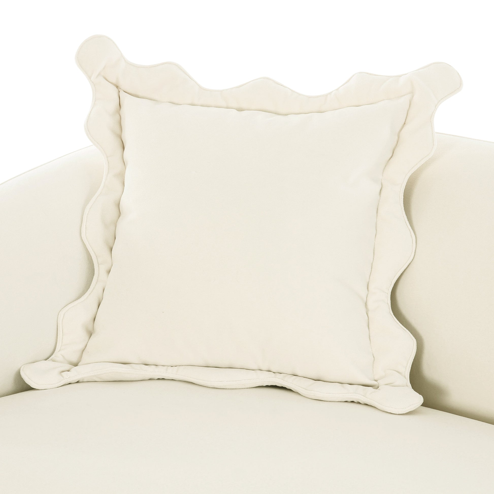 Lou 91" Performance Velvet Sofa Cream by Tov Furniture