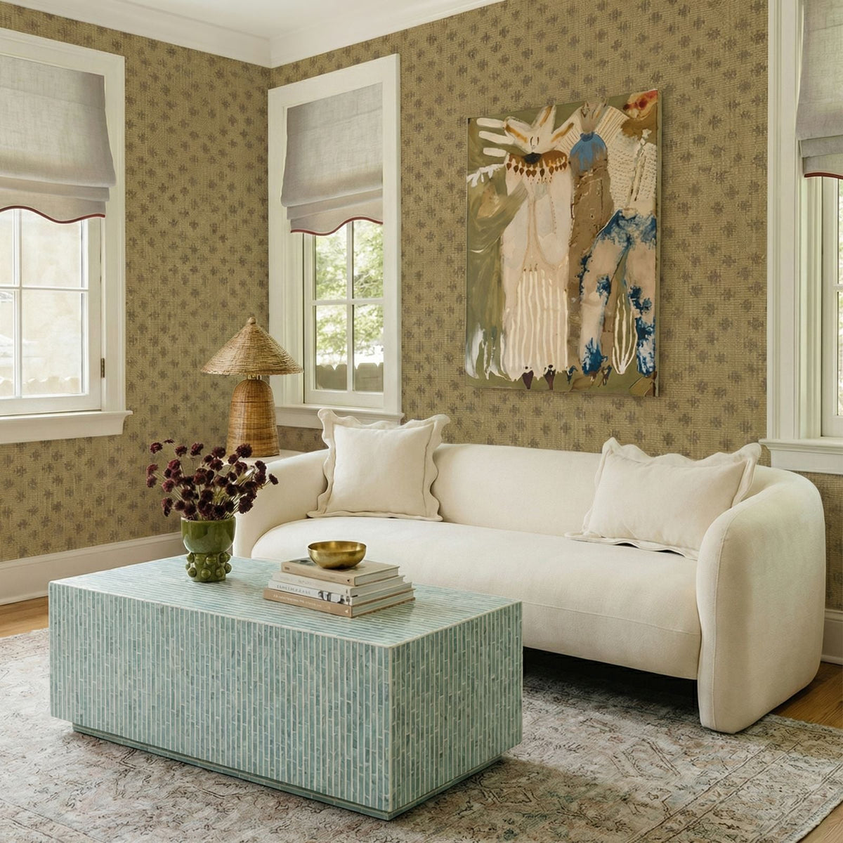 Lou 91.3" Cream Performance Velvet Sofa by TOV Furniture – photo 2 of 6