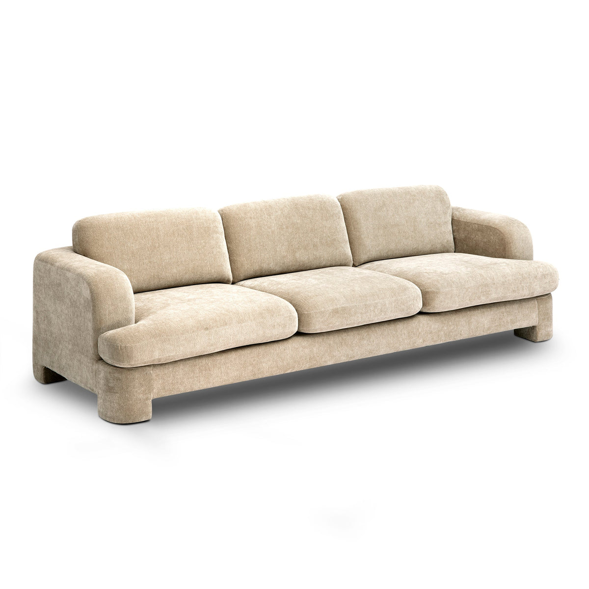 Halsey 102" Tan Textured Fabric Sofa by TOV Furniture – photo 3 of 7