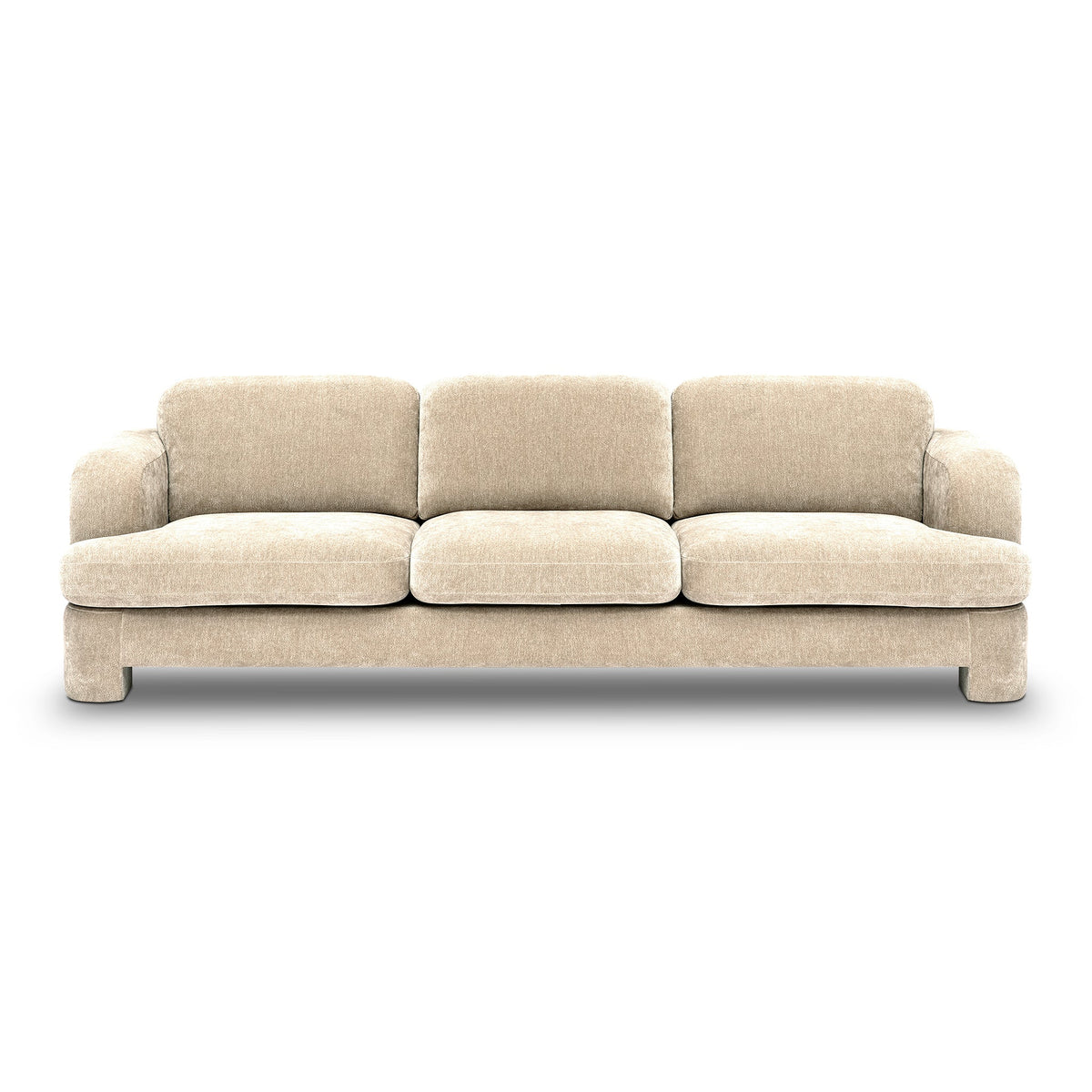 Halsey 102" Tan Textured Fabric Sofa by TOV Furniture – photo 1 of 7