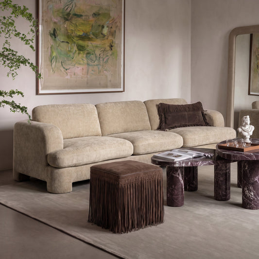 Halsey 102" Tan Textured Fabric Sofa by TOV Furniture – photo 2 of 7