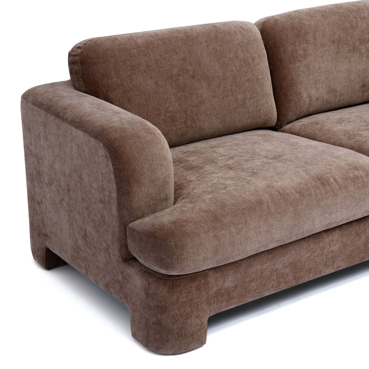 Halsey 102" Brown Textured Fabric Sofa by TOV Furniture – photo 4 of 7