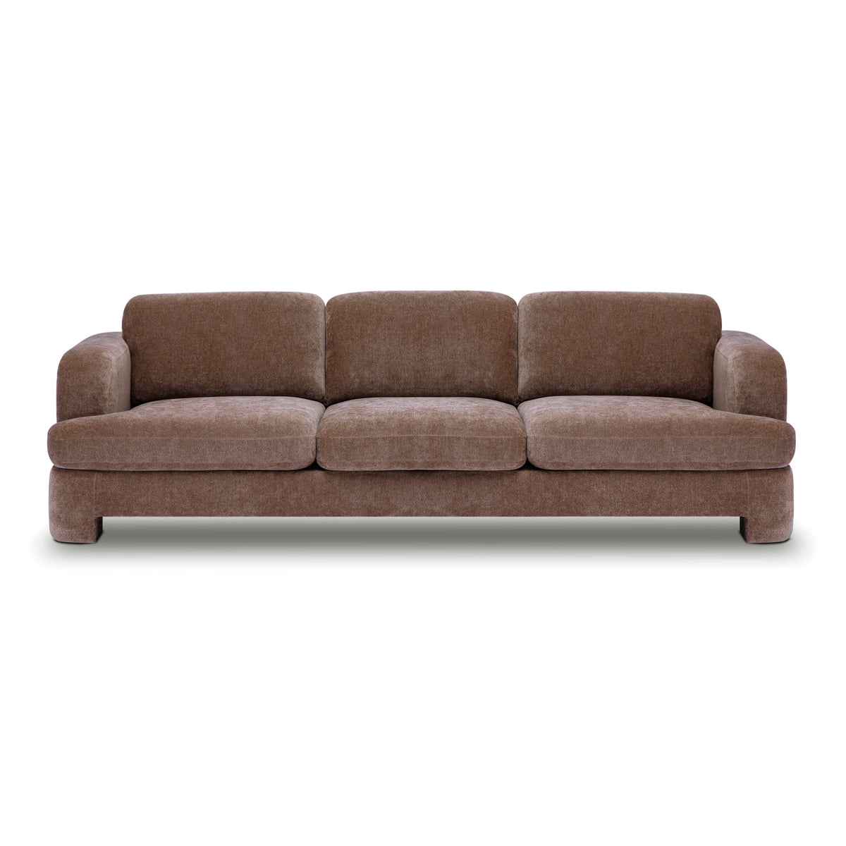 Halsey 102" Brown Textured Fabric Sofa by TOV Furniture – photo 1 of 7