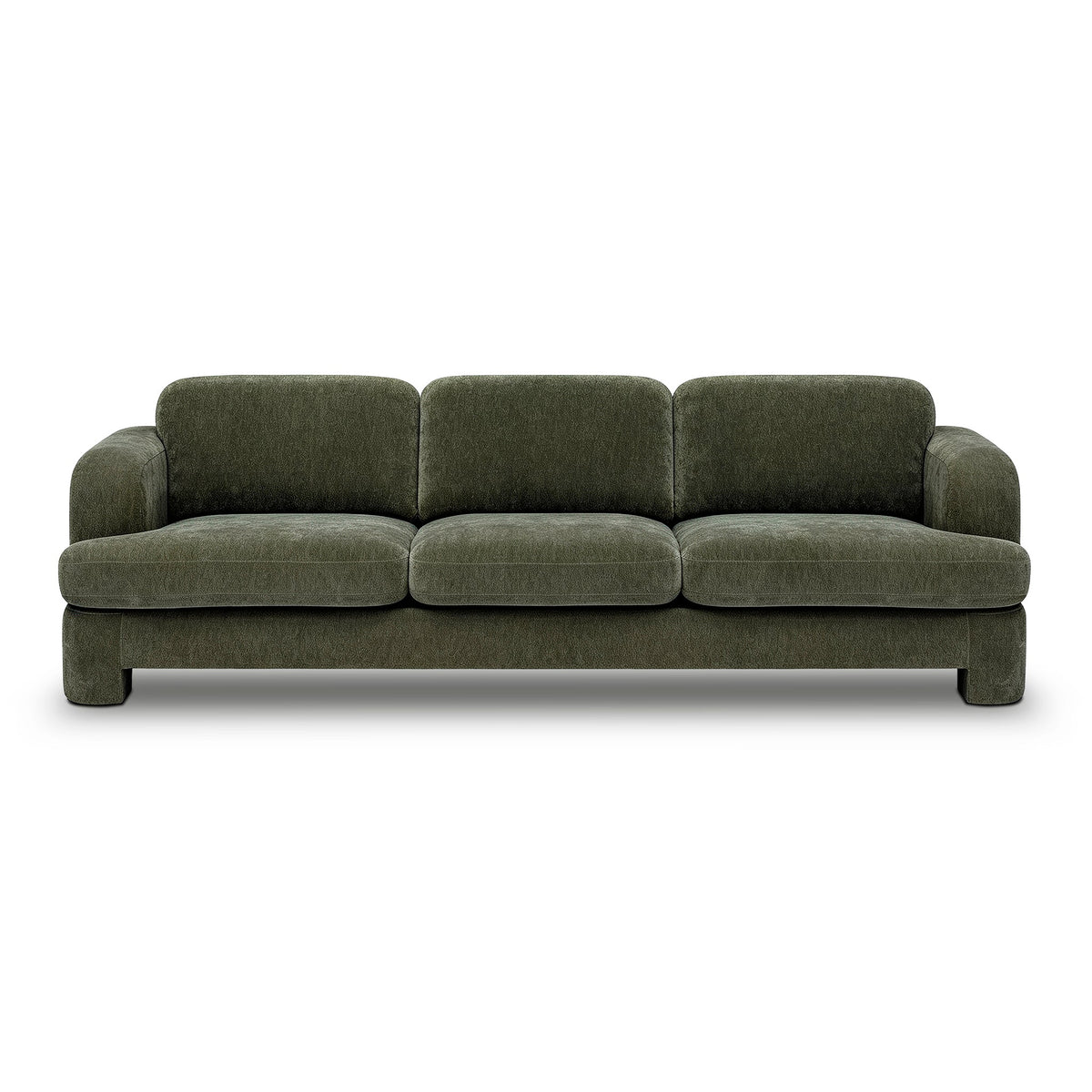 Halsey 102" Forest Green Textured Fabric Sofa by TOV Furniture – photo 1 of 7