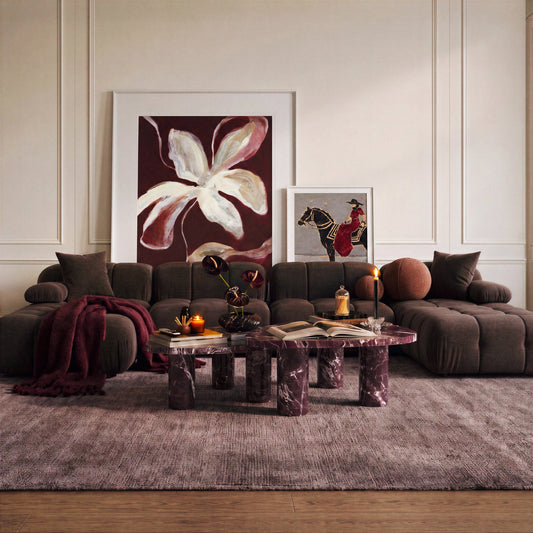 Calliope Dark Brown Performance Velvet 6-piece Modular U-Sectional by TOV Furniture – photo 2 of 5