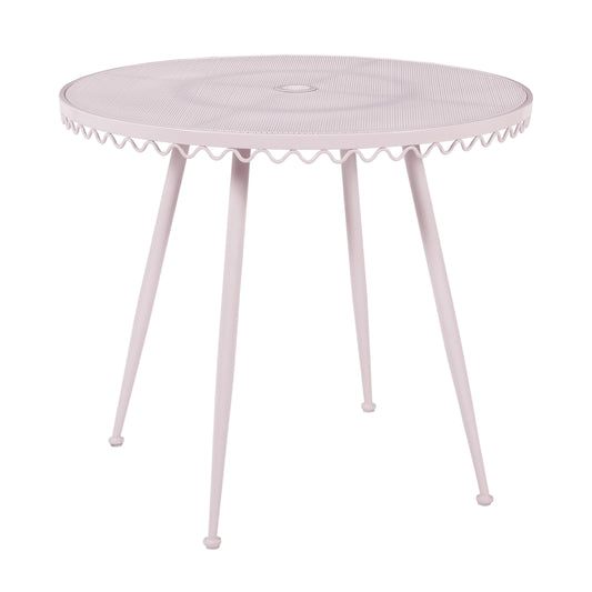 Erica 34" Wrought Iron Outdoor Round Cafe Table Pink by Tov Furniture