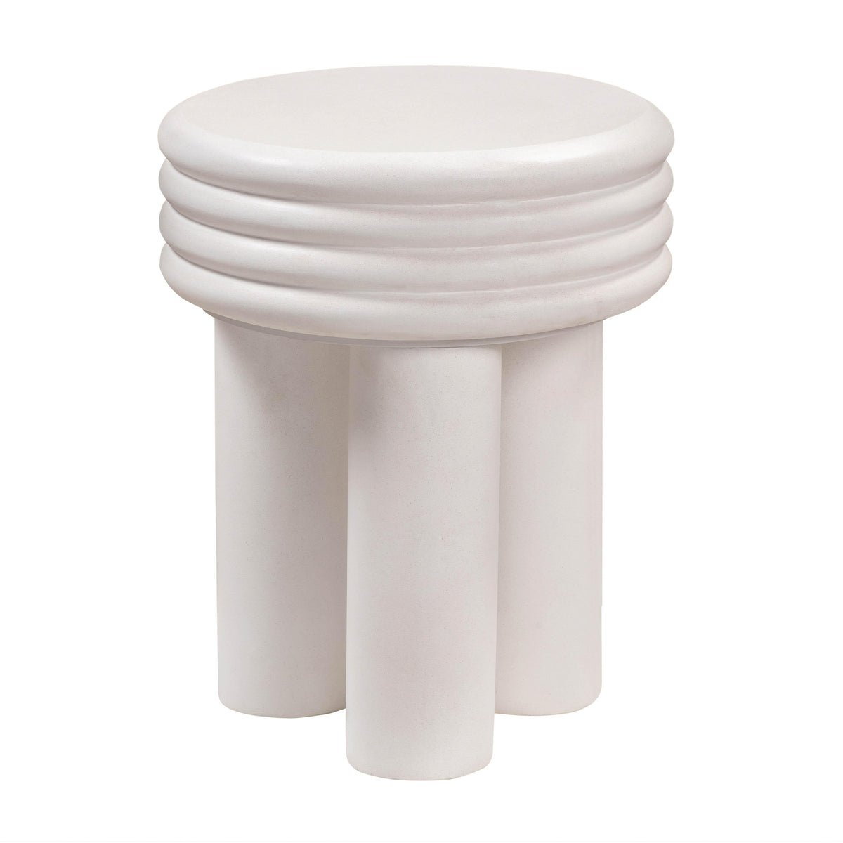 Delta Ivory Concrete Side Table by TOV Furniture – photo 1 of 6