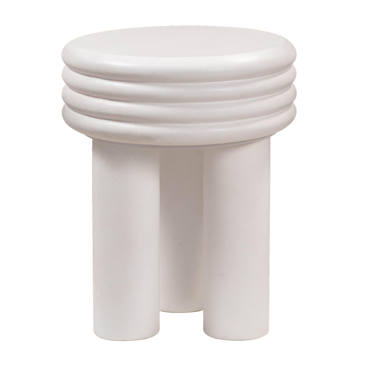 Delta Ivory Concrete Side Table by TOV Furniture – photo 4 of 6