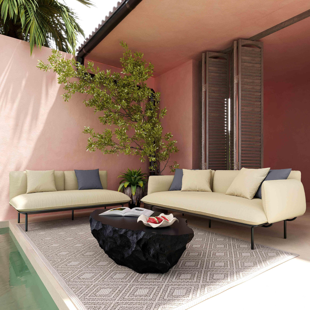 Katti Beige Outdoor Sofa by TOV Furniture – photo 2 of 6