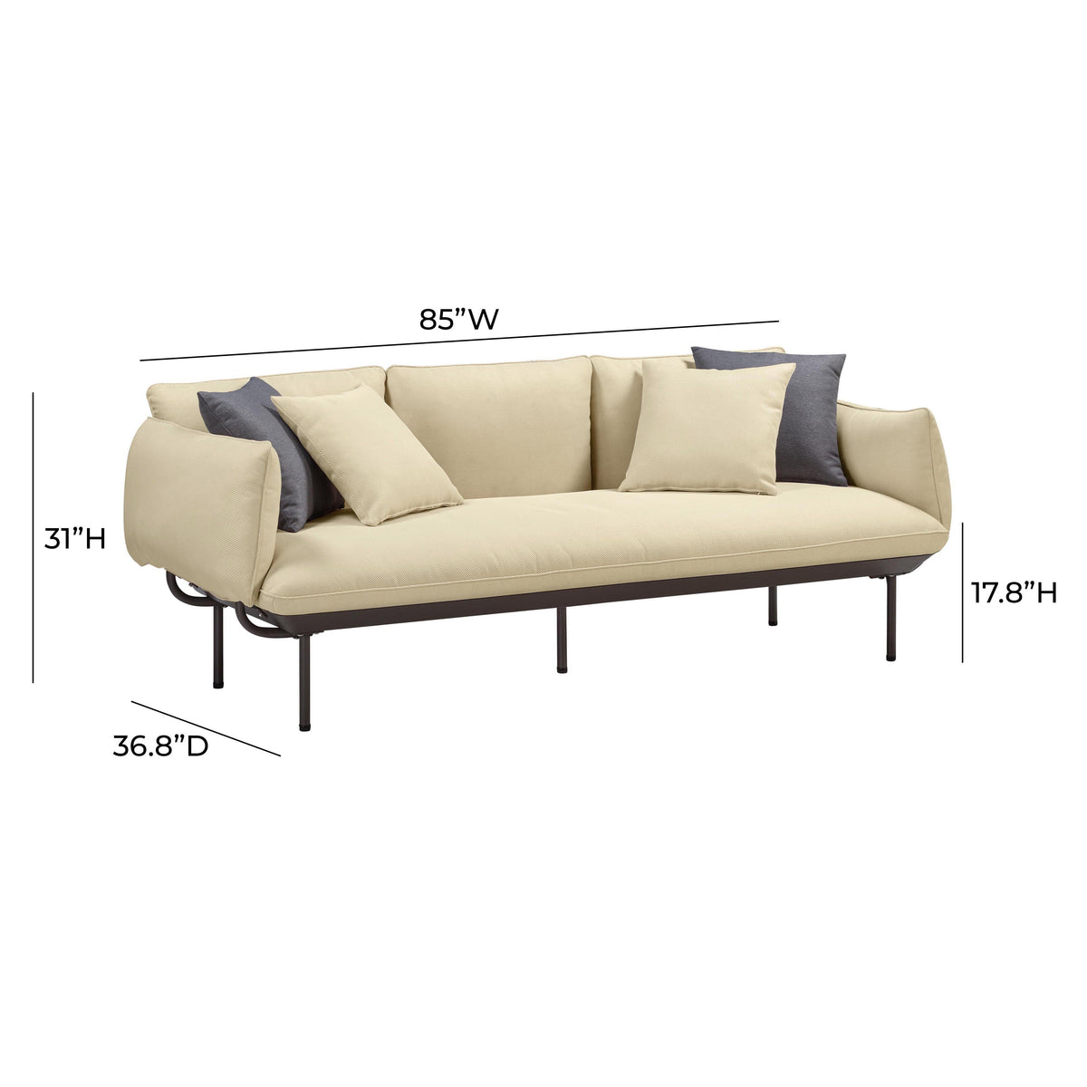 Katti Beige Outdoor Sofa by TOV Furniture – photo 6 of 6
