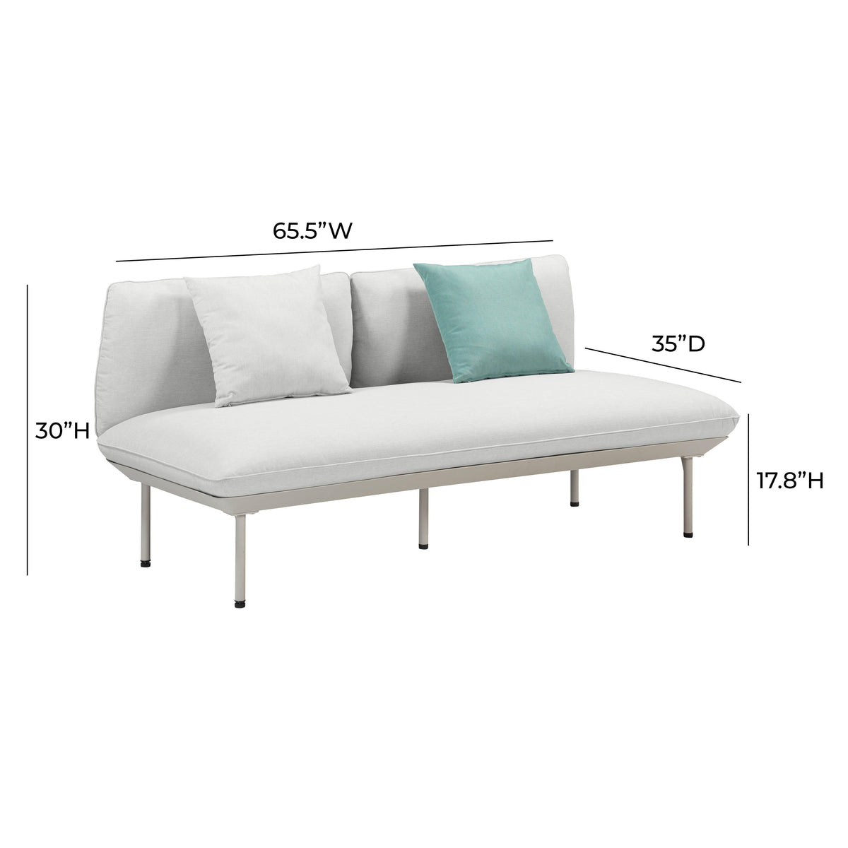 Katti Light Grey Outdoor Loveseat by TOV Furniture – photo 6 of 6