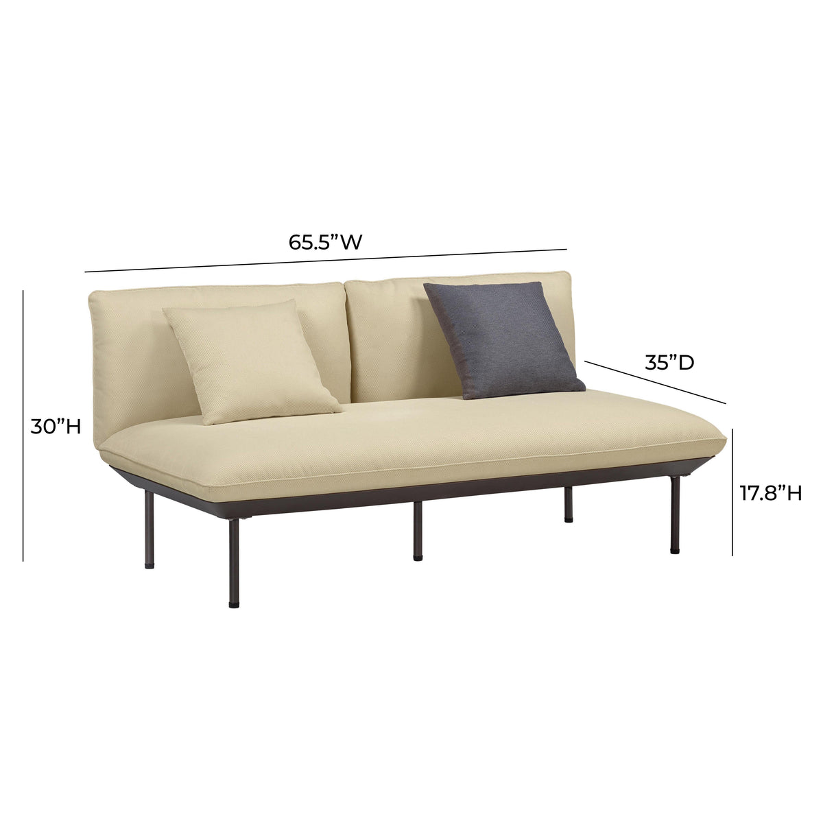 Katti Beige Outdoor Loveseat by TOV Furniture – photo 6 of 6