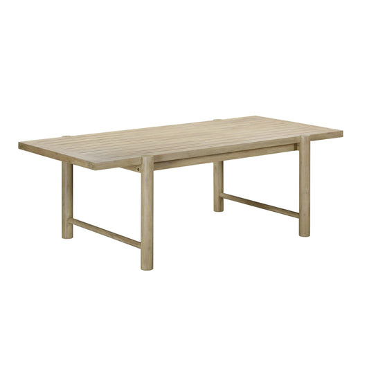 Gata 87" Light Teak Outdoor Rectangular Dining Table Teak by Tov Furniture