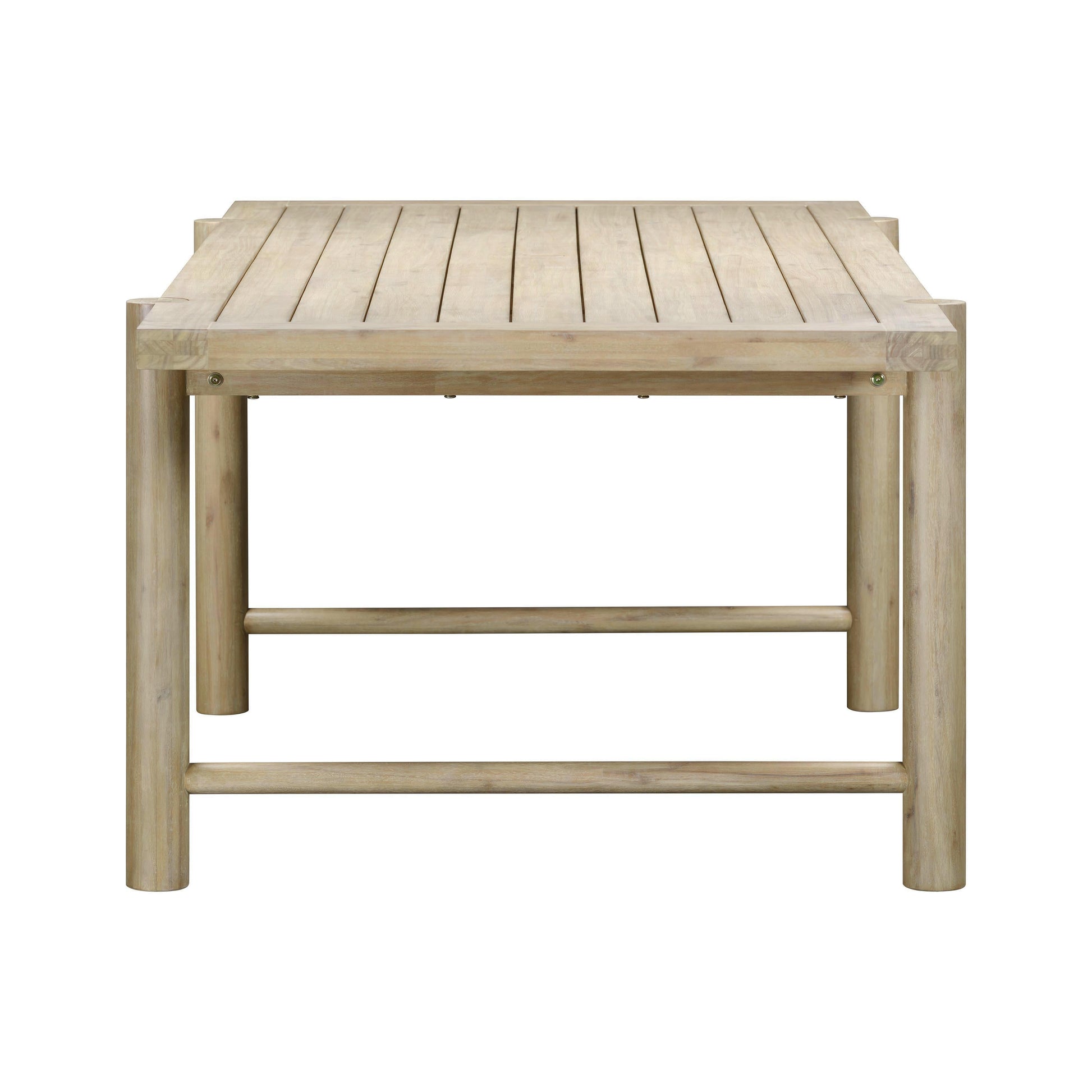 Gata 87 Light Teak Outdoor Rectangular Dining Table by TOV O54272