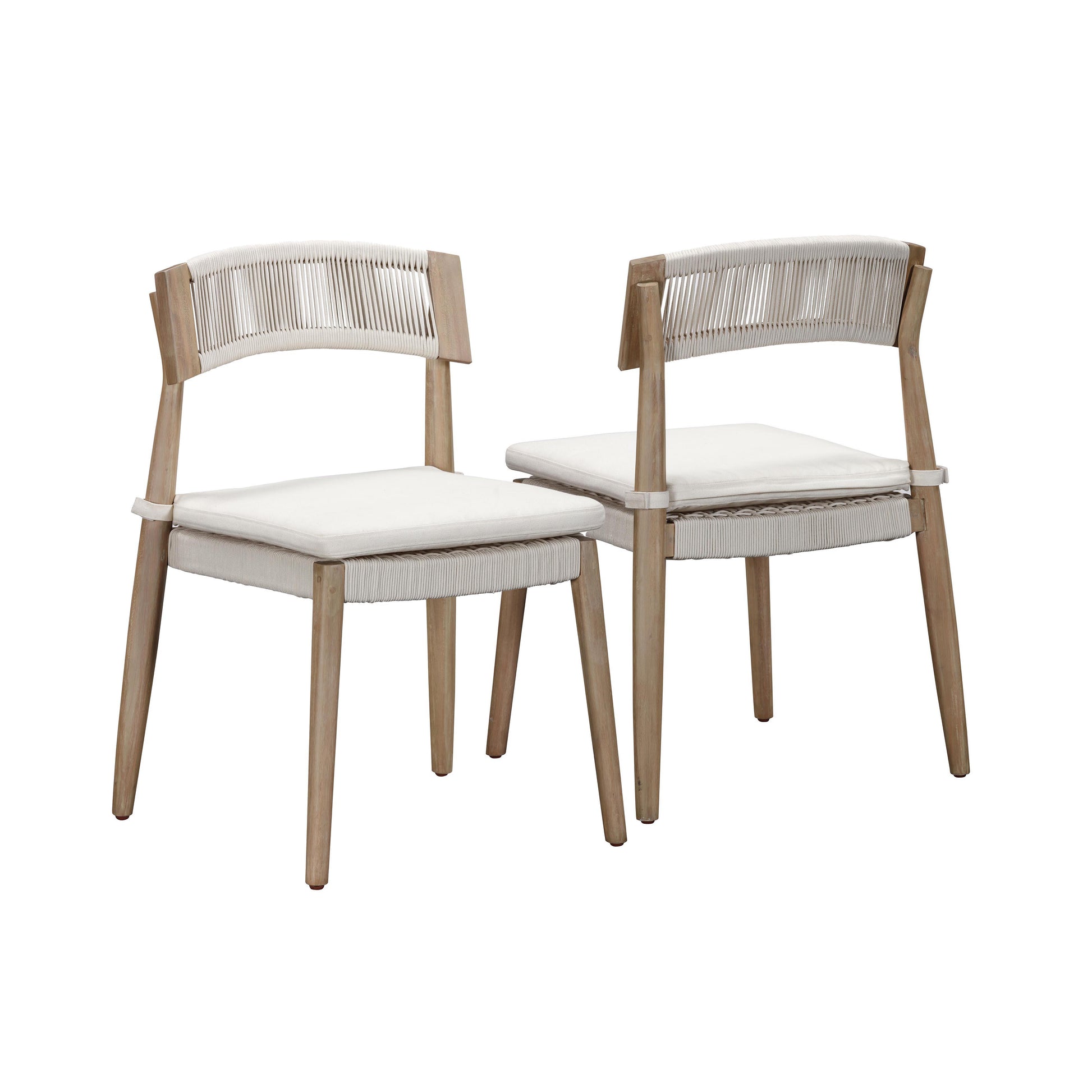 Gata Cream Outdoor Dining Chair Set Of 2 by TOV O54273
