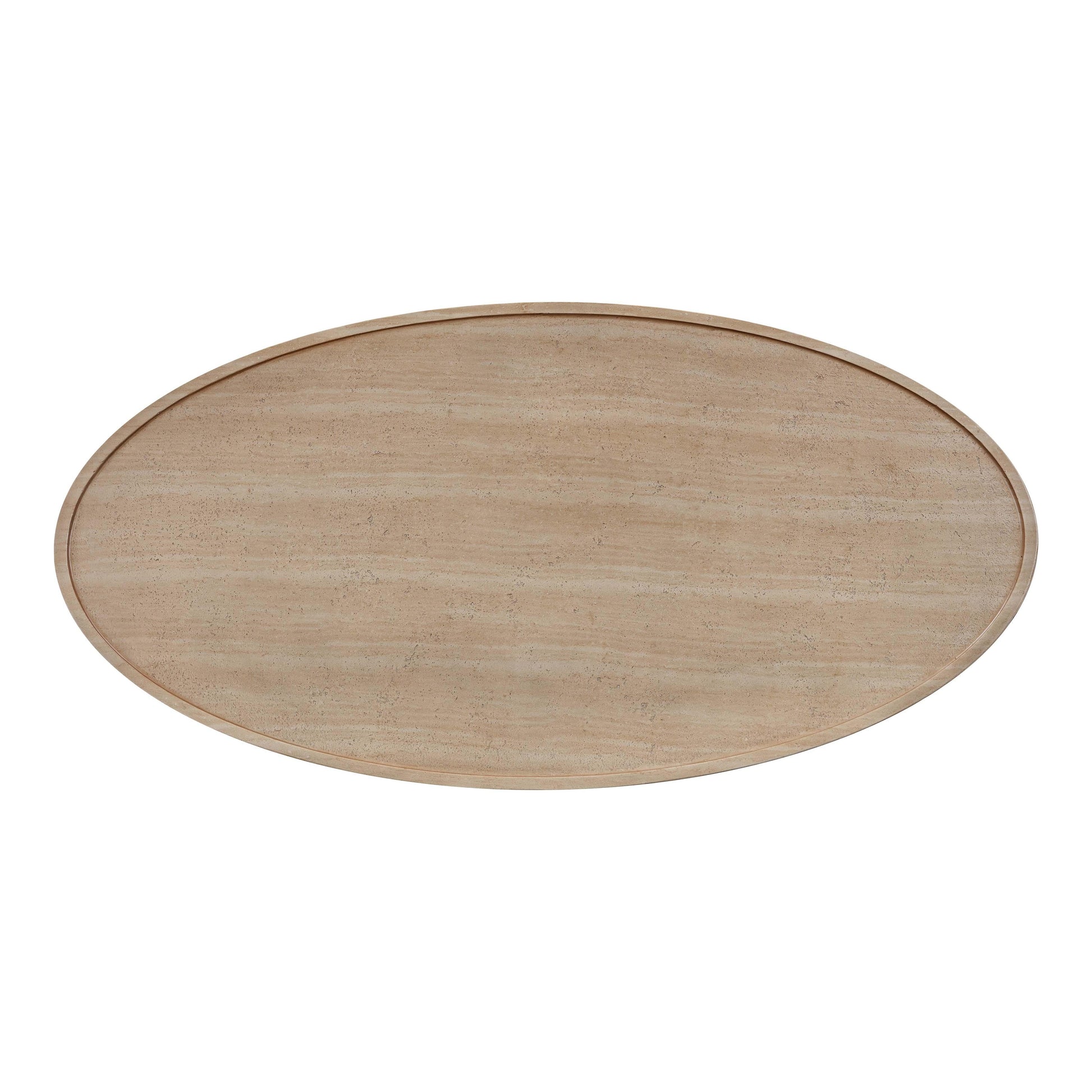 Eclipse 47 Textured Faux Travertine Indoor Outdoor Coffee Table by TOV O54275