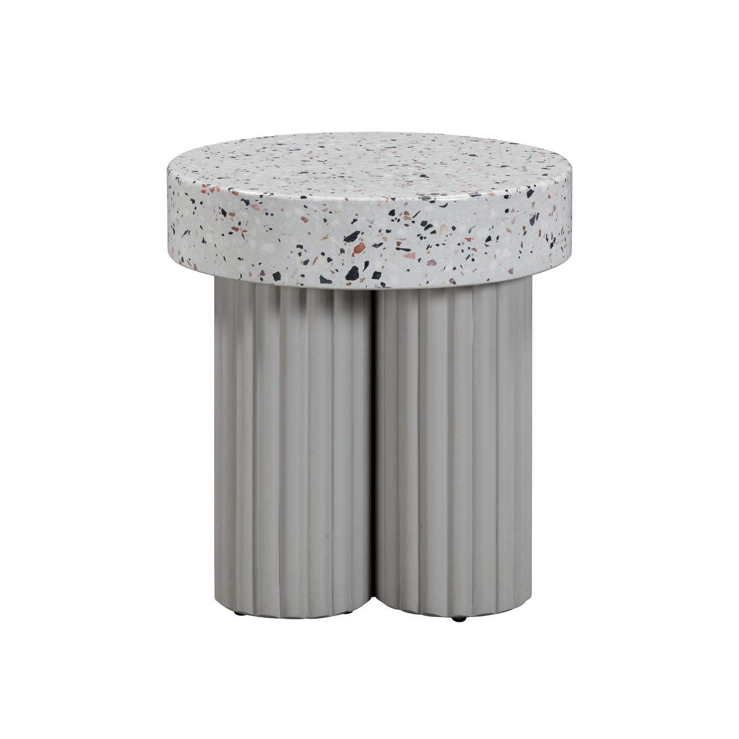 Clover Faux Terrazzo Indoor Outdoor Round Side Table by TOV O54278