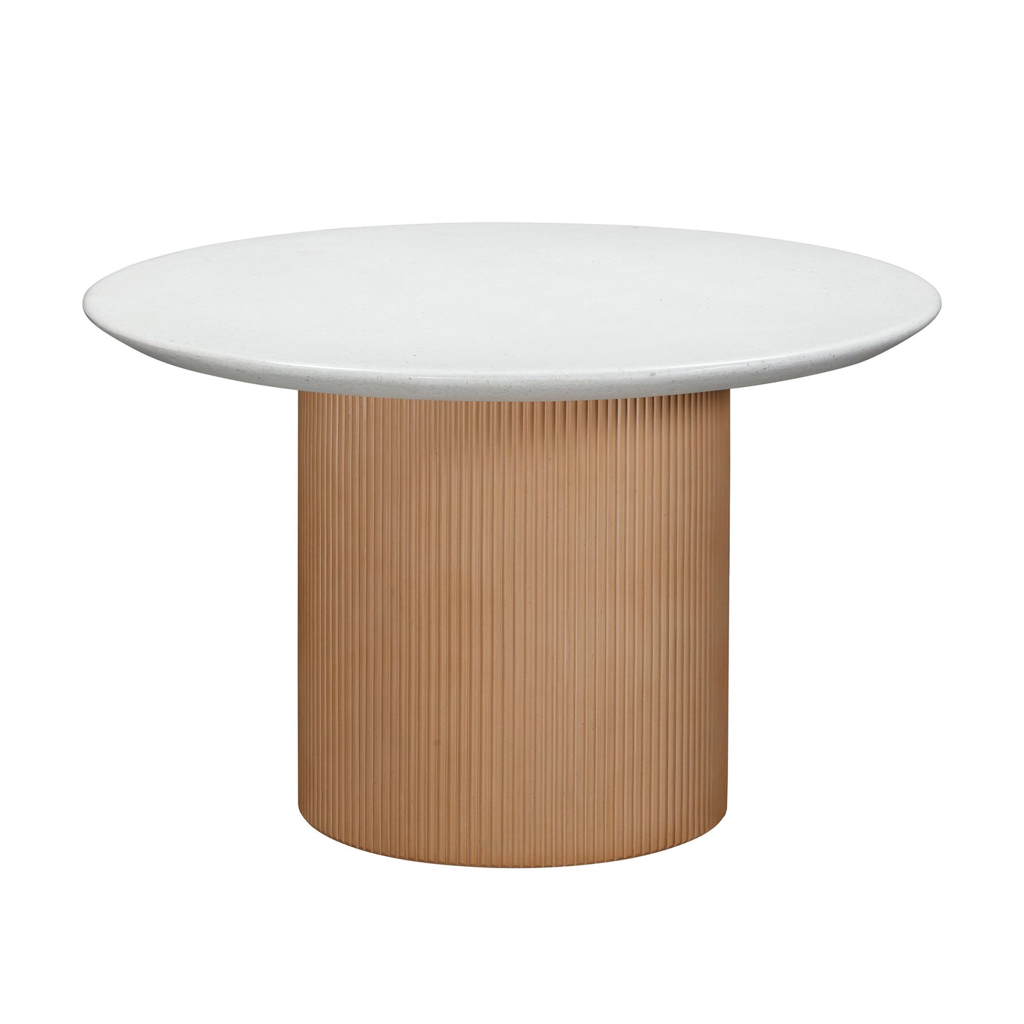 Rose Faux Terrazzo and Terracotta Concrete Indoor/Outdoor 47" Round Dining Table Terracotta, Terrazzo, White by Tov Furniture