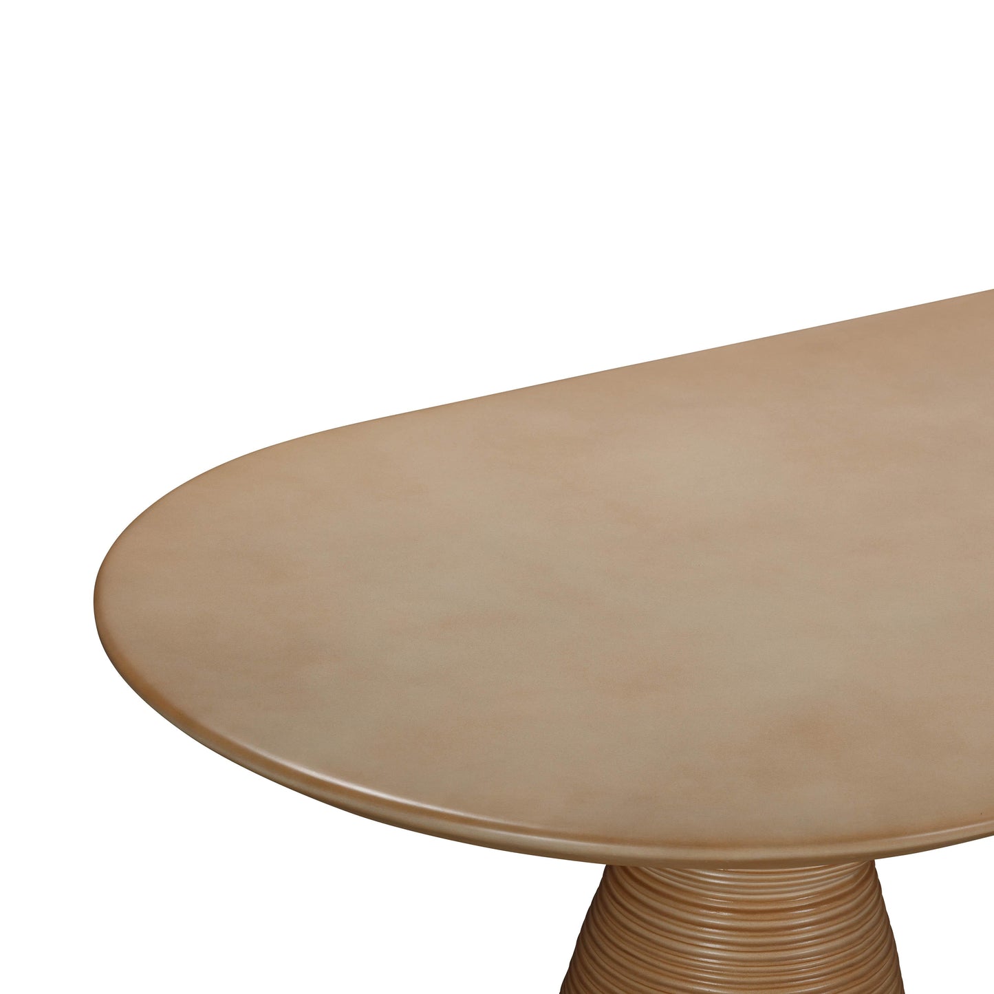 Fassa 87" Faux Terracotta Indoor/Outdoor Oval Dining Table Terracotta by Tov Furniture