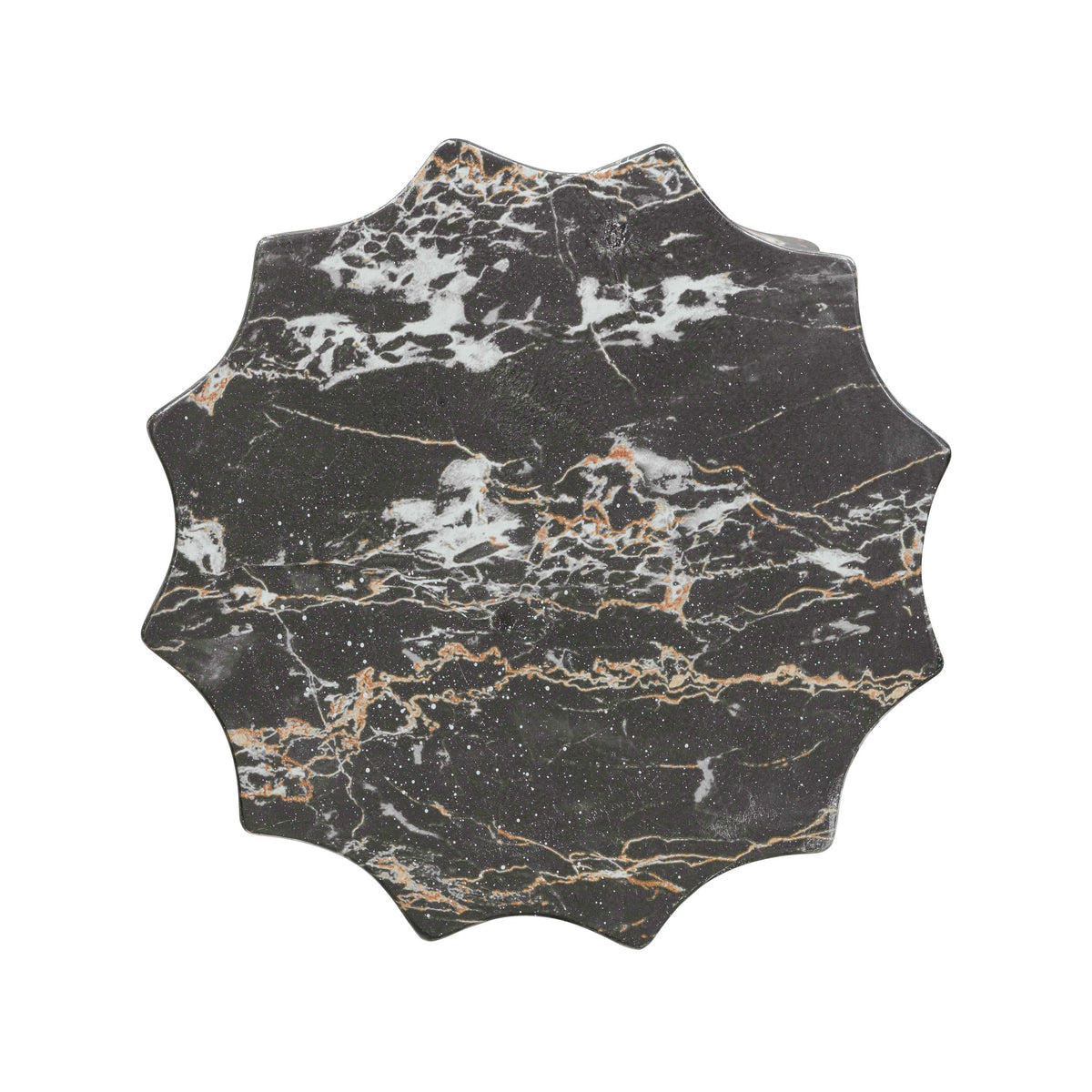Turin Black Faux Marble Indoor / Outdoor Concrete Stool by TOV Furniture – photo 5 of 7