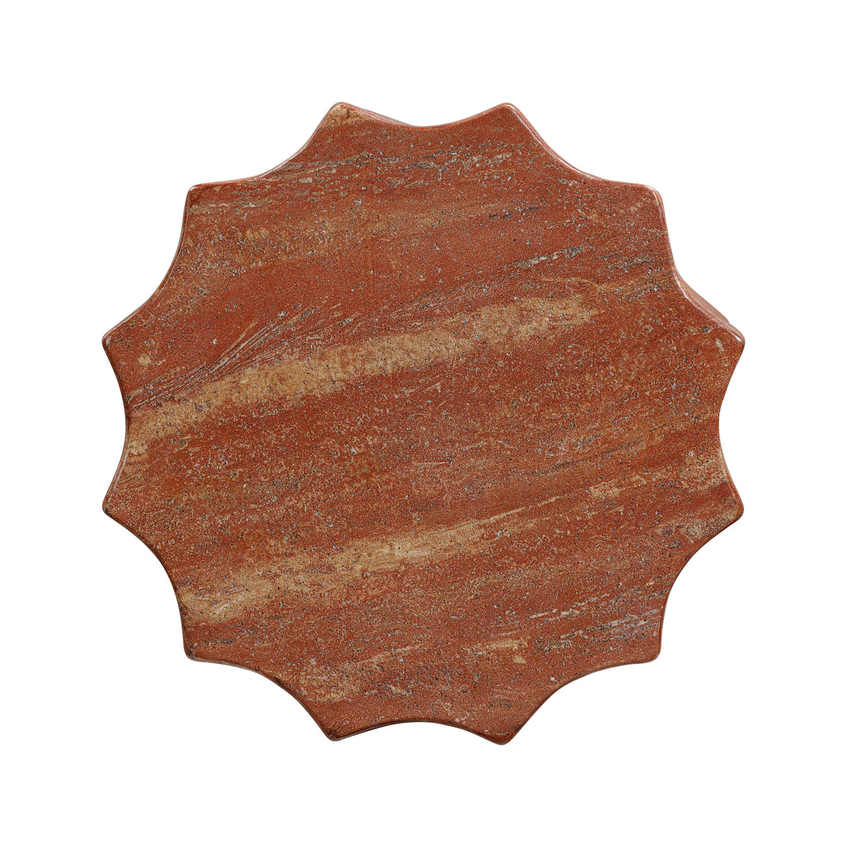 Turin Red Faux Sandstone Indoor / Outdoor Concrete Stool by TOV Furniture – photo 4 of 6