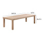 Cassie Natural Outdoor Rectangular Dining Table 75 108 by TOV O54293