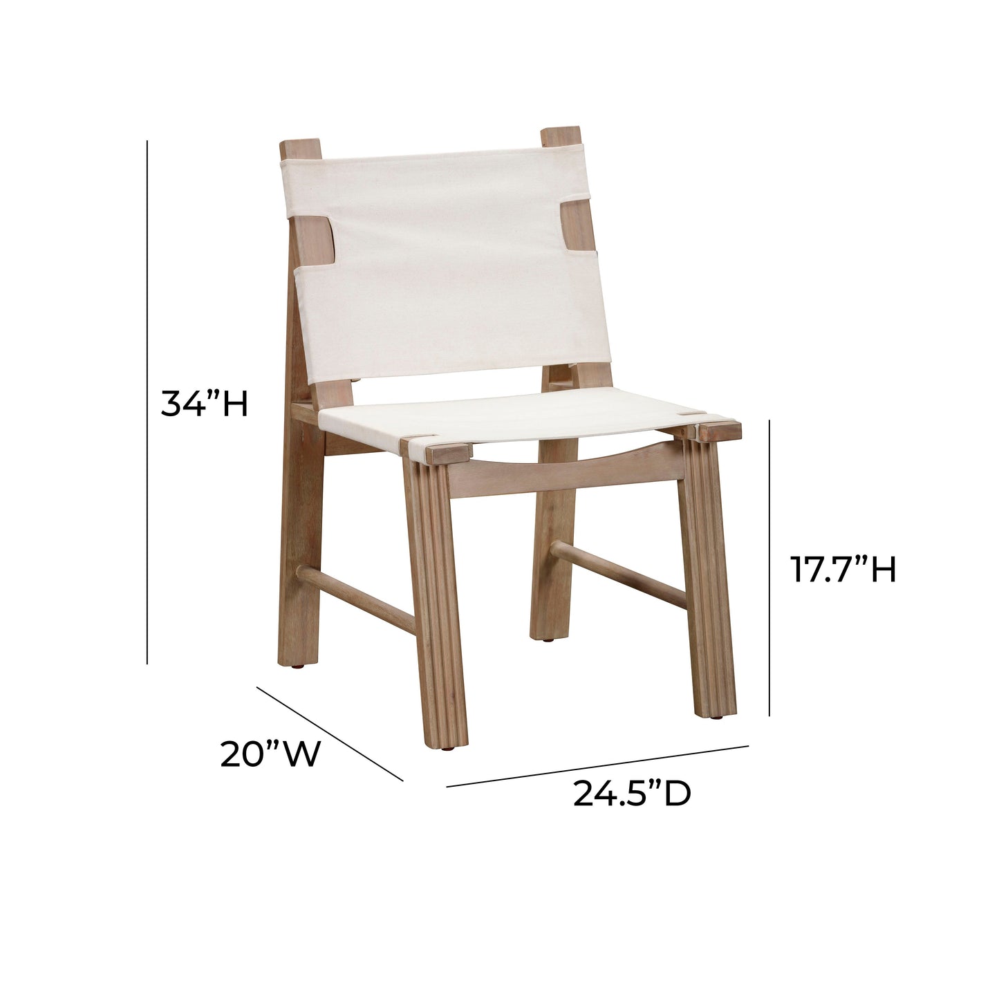 Cassie Cream Outdoor Dining Chair - Set of 2 Cream by Tov Furniture