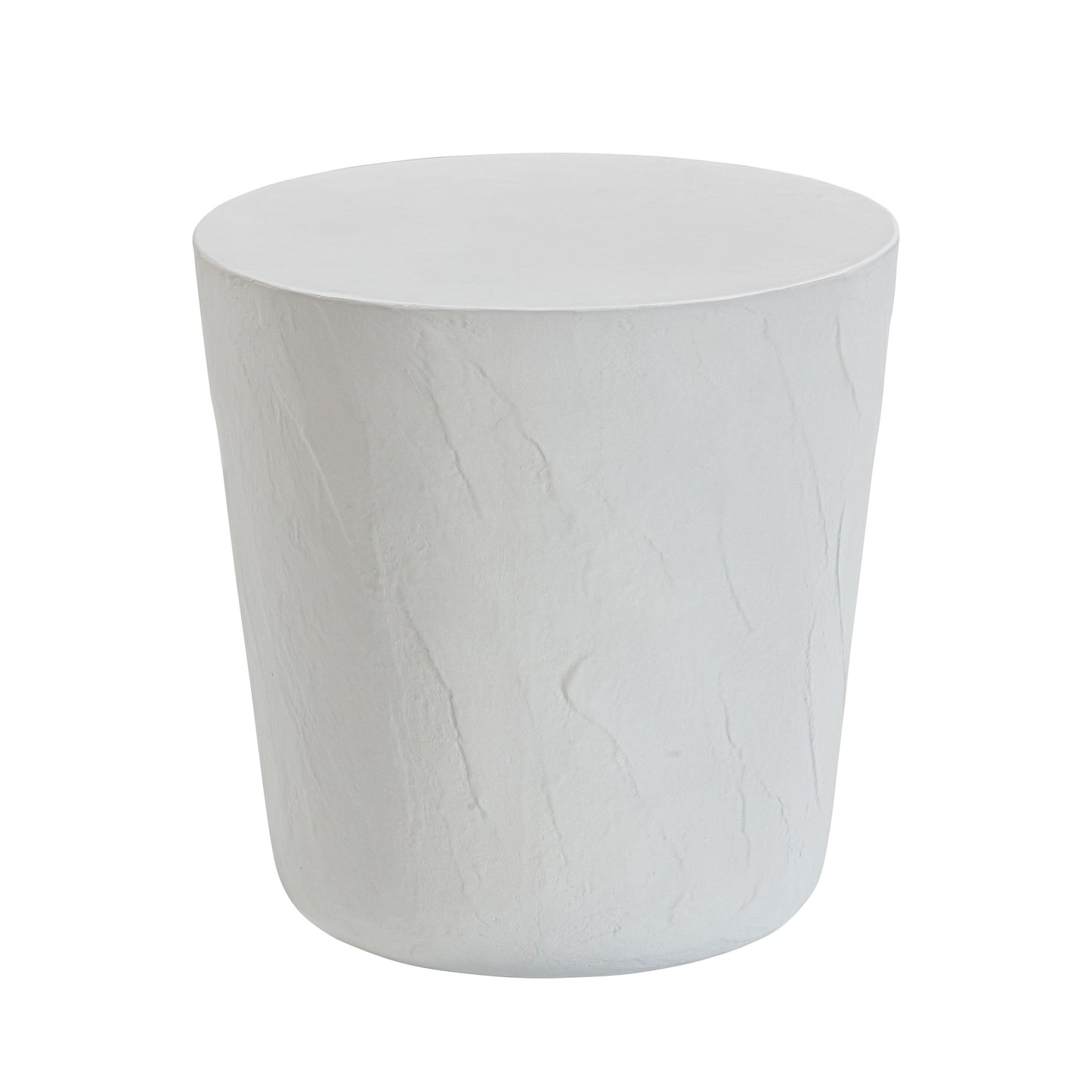 Margot Light Grey Faux Plaster Indoor Outdoor Concrete Stool by TOV O54298