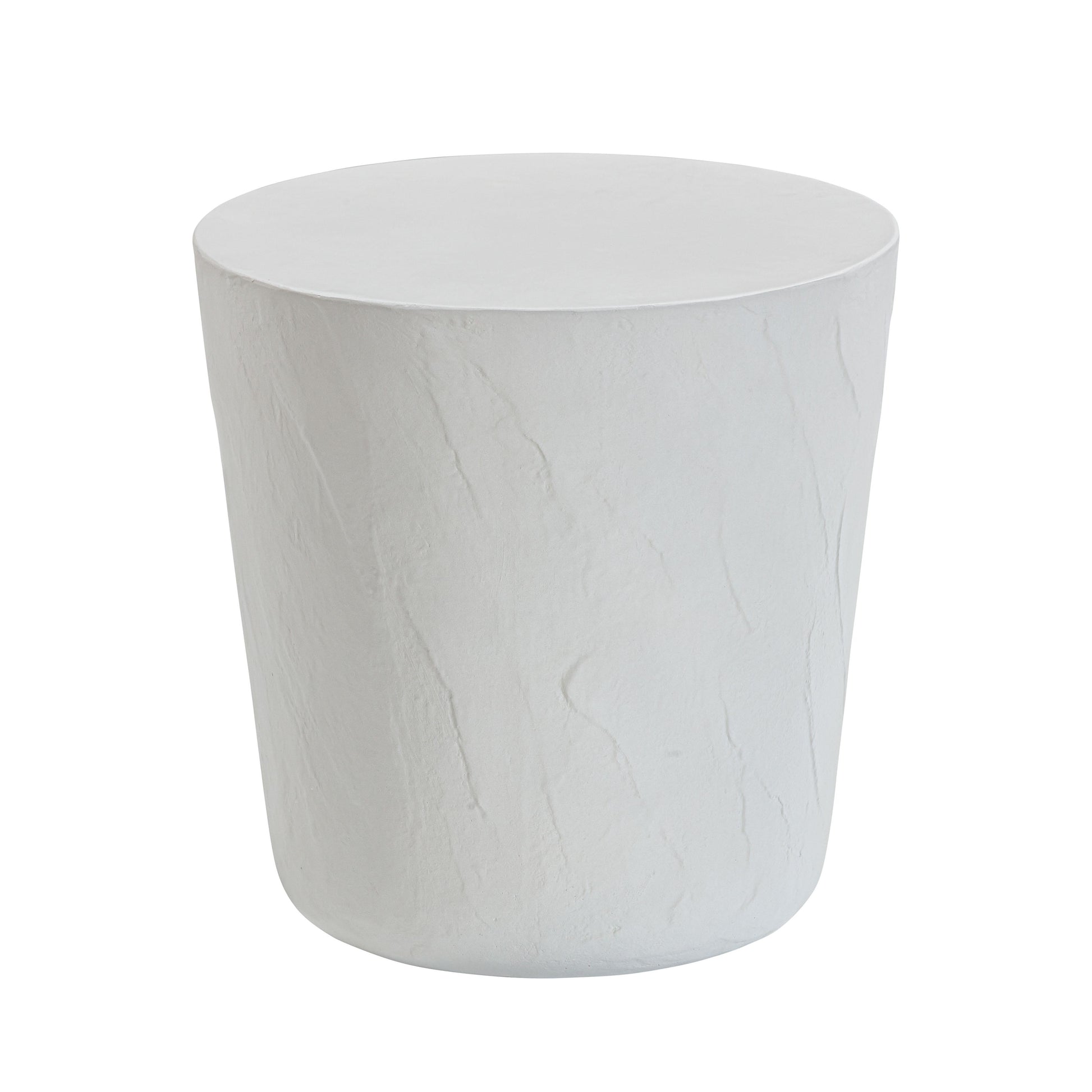 Margot Light Grey Faux Plaster Indoor Outdoor Concrete Stool by TOV O54298