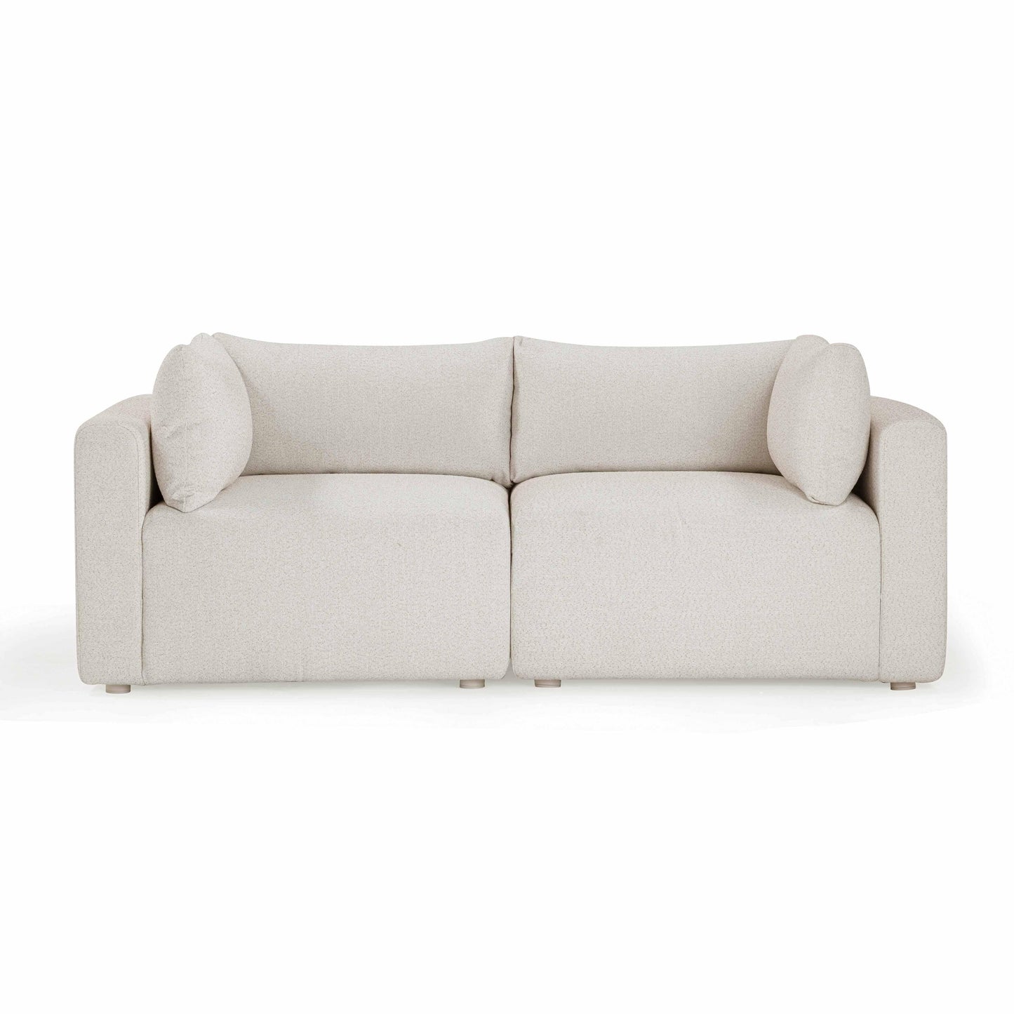 Hangover 81" Cream Performance Fabric Outdoor Modular Loveseat Cream by Tov Furniture