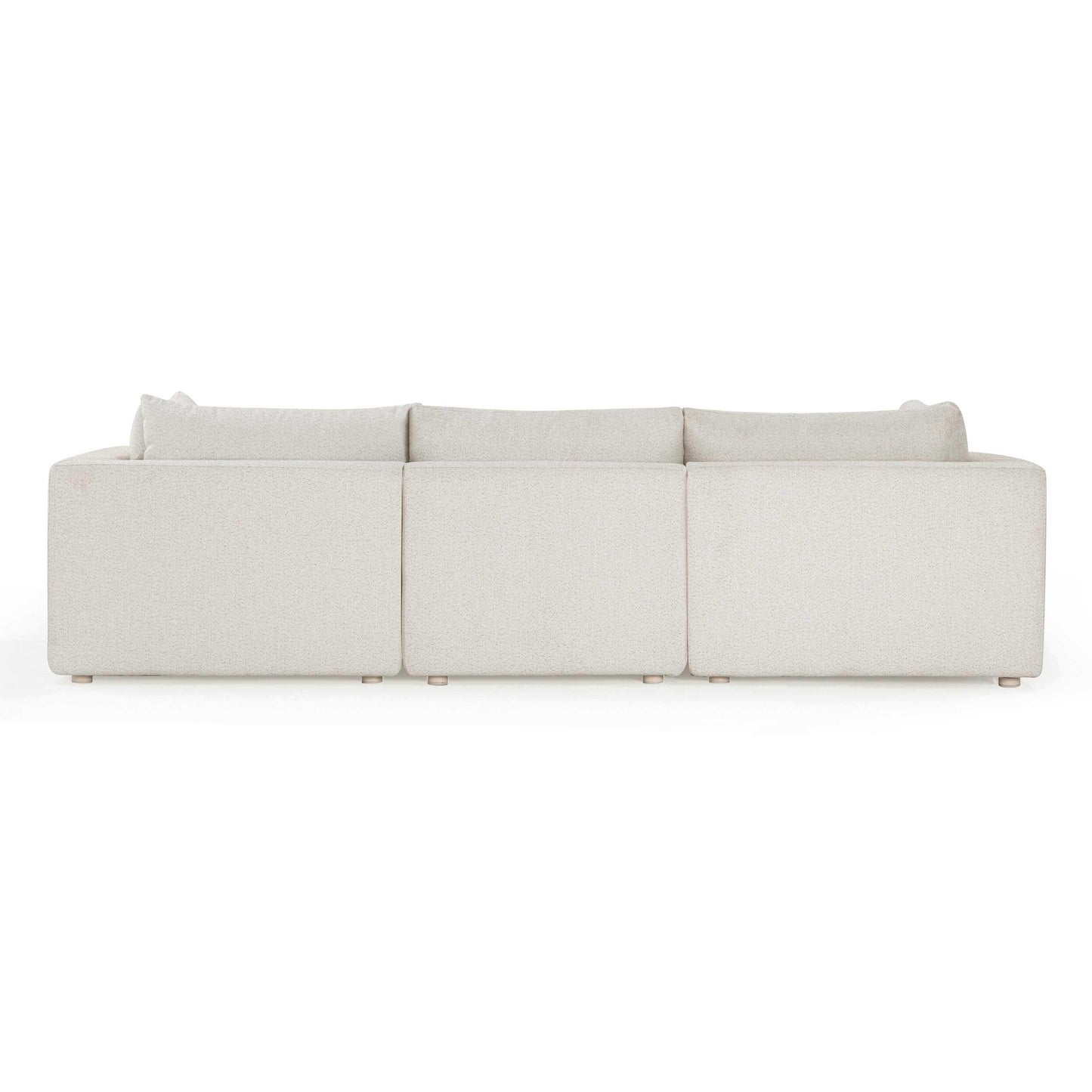 Hangover 4-Piece Cream Performance Fabric Outdoor Modular Sectional Cream by Tov Furniture